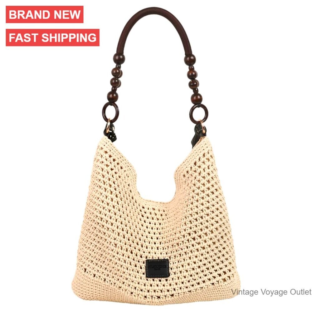 Large Bohemia Crochet Beach Bag Hobo Shoulder Tote Crossbody Travel Purse